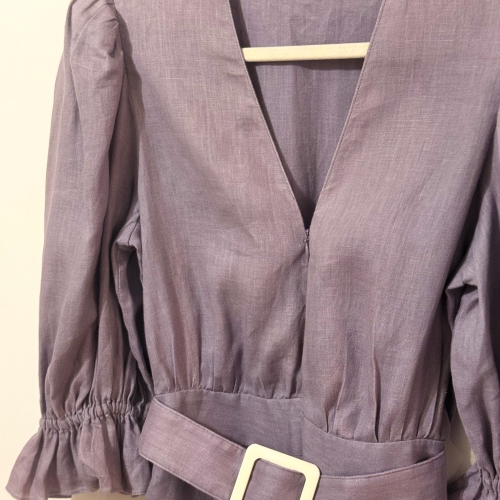 Adriana Degreas Solid Purple Playsuit - Picture 4 of 5
